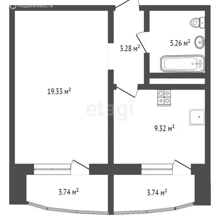 1-комнатная квартира: Тюмень, улица Павла Шарова, 27 (37.4 м) - Фото 1