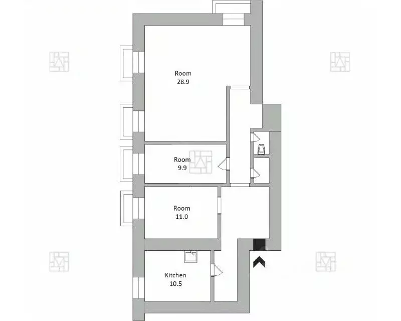 3-к кв. Москва 1-я Тверская-Ямская ул., 18 (78.8 м) - Фото 2