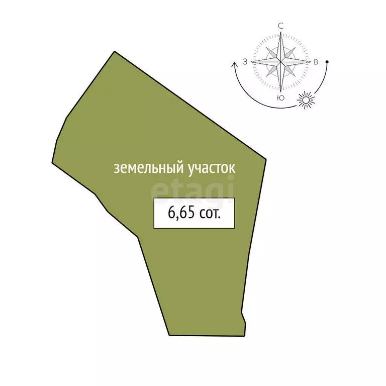 Участок в Кыштым, СНТ Южный (6.65 м) - Фото 1