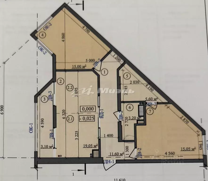 3-к кв. Крым, Симферопольский район, с. Мирное ул. Крымской Весны, 5к1 ... - Фото 2