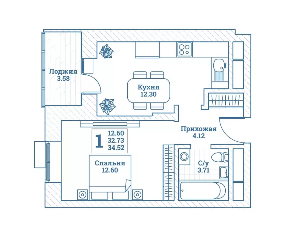 1-к кв. Московская область, Щелково городской округ, Монино пгт ... - Фото 1