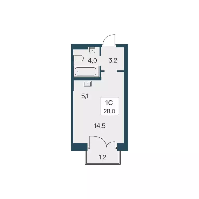 Квартира-студия: Новосибирск, ЖК Расцветай на Красном (28 м) - Фото 0