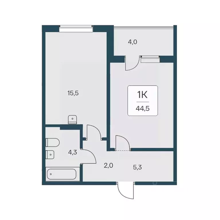 1-к кв. Новосибирская область, Новосибирск Кедровая ул., 80/3 (44.5 м) - Фото 0