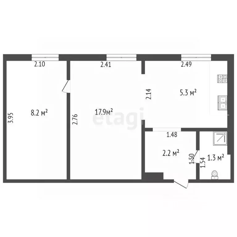 2-к кв. Калининградская область, Светловский городской округ, пос. ... - Фото 2