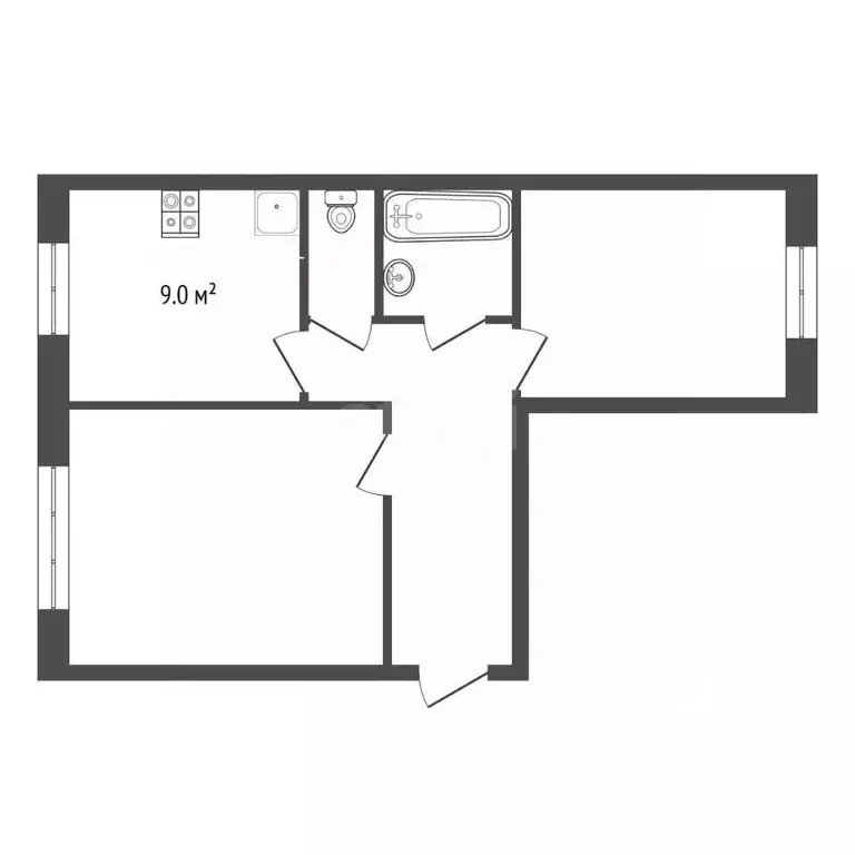 2-к кв. Забайкальский край, Чита ул. Бабушкина, 34 (52.8 м) - Фото 2