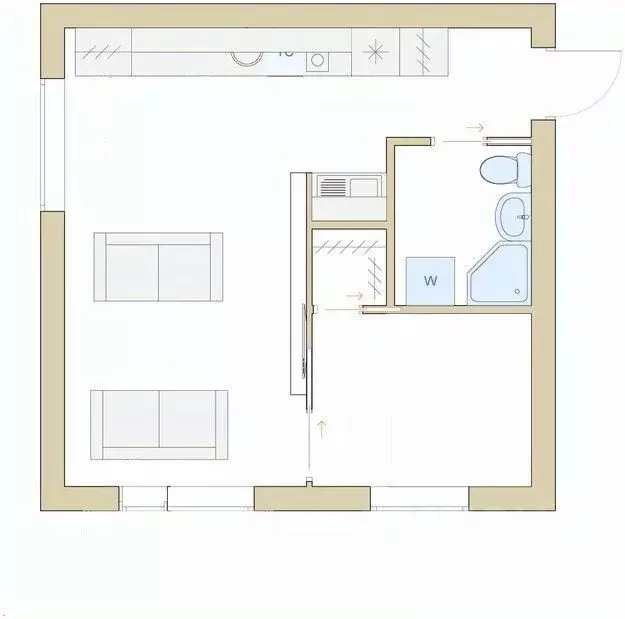 1-к кв. Татарстан, Казань ул. Академика Королева, 41 (31.0 м) - Фото 2