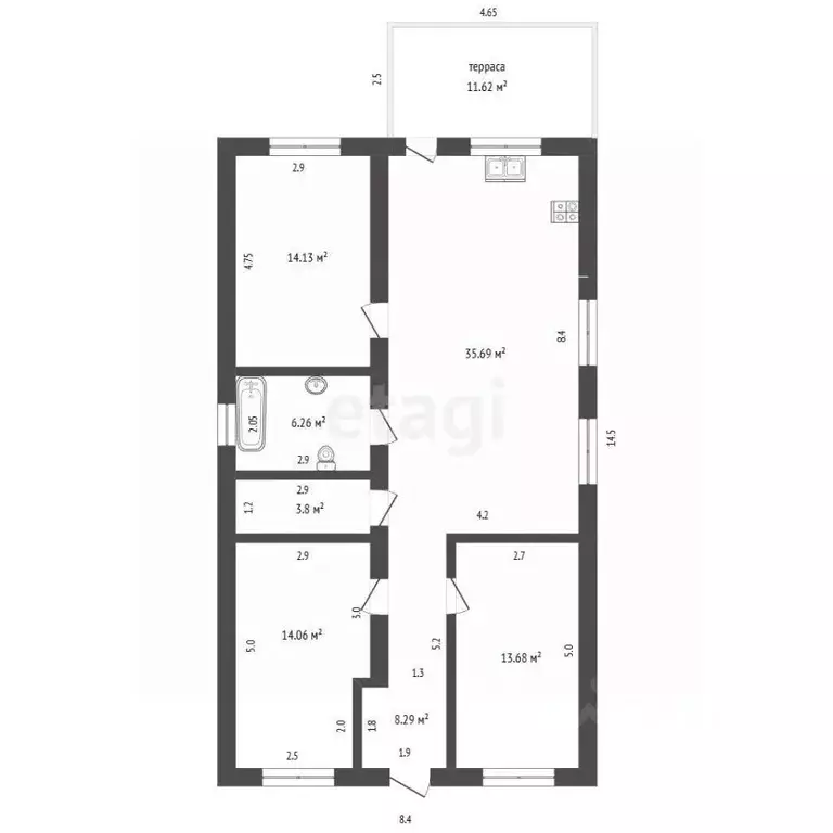 Дом в Ставропольский край, Пятигорск городской округ, с. Золотушка ... - Фото 2