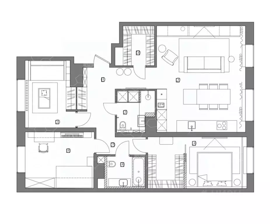 4-к кв. Санкт-Петербург Аптекарский просп., 5 (110.0 м) - Фото 2