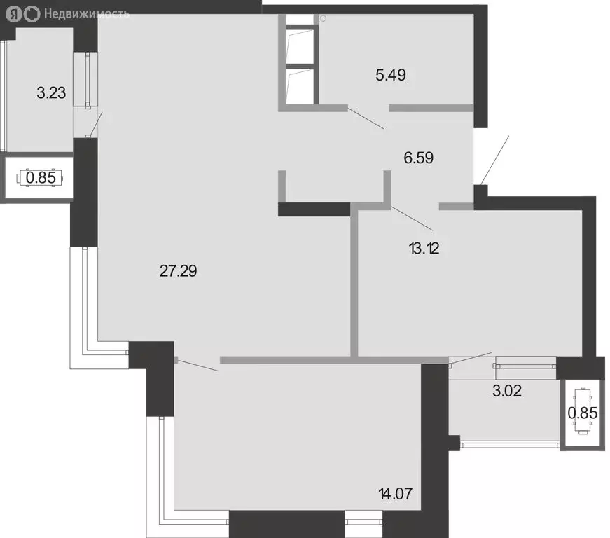 2-комнатная квартира: Тула, улица Фридриха Энгельса, 70А (74.51 м) - Фото 2
