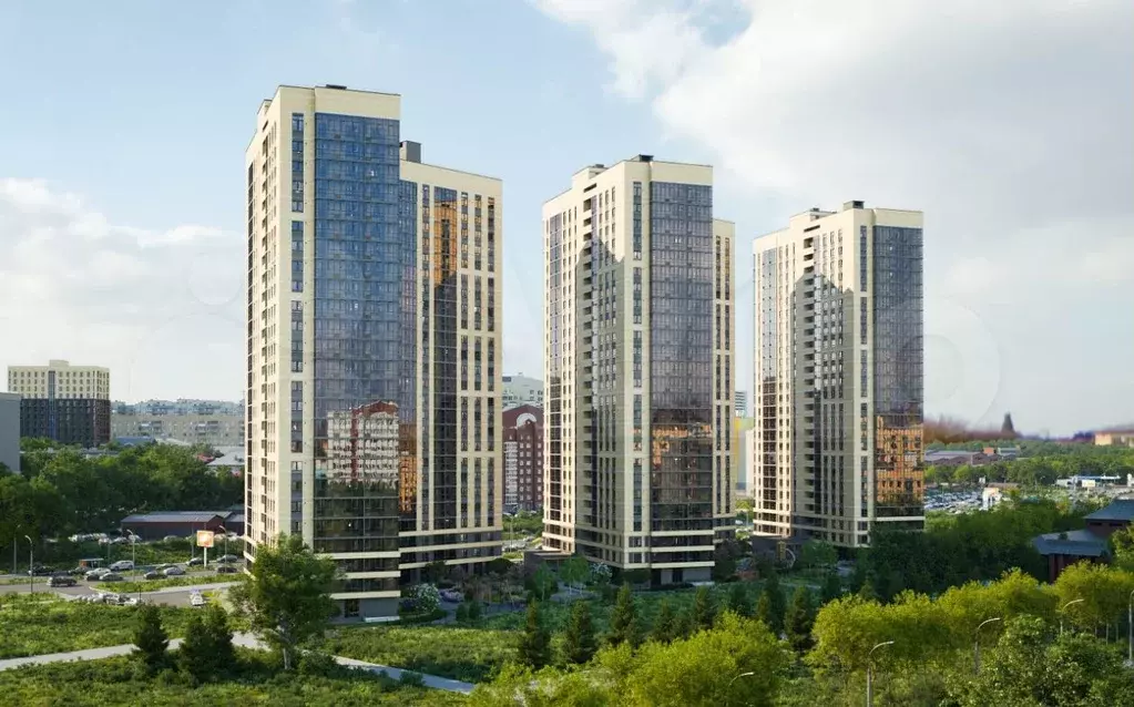 Квартира-студия, 31 м, 3/25 эт. - Фото 1