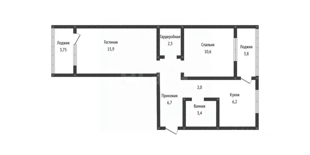 2-к кв. Дагестан, Каспийск Октябрьская ул., 8 (55.0 м) - Фото 0