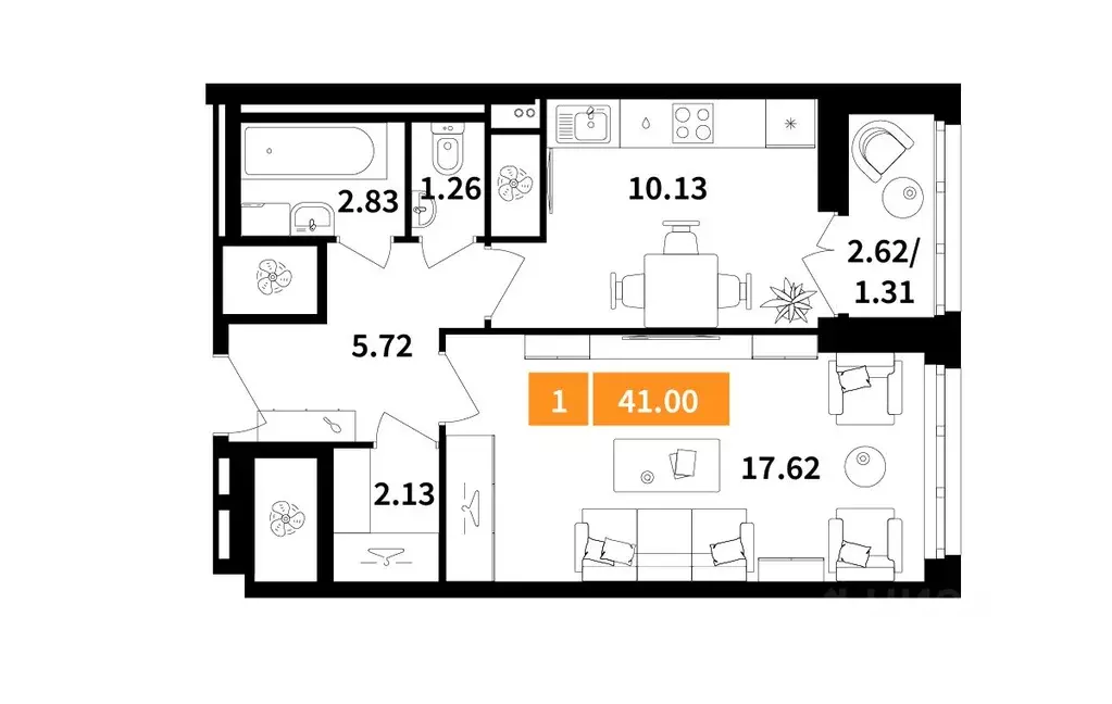1-к кв. Московская область, Химки Планерный квартал жилой комплекс ... - Фото 1