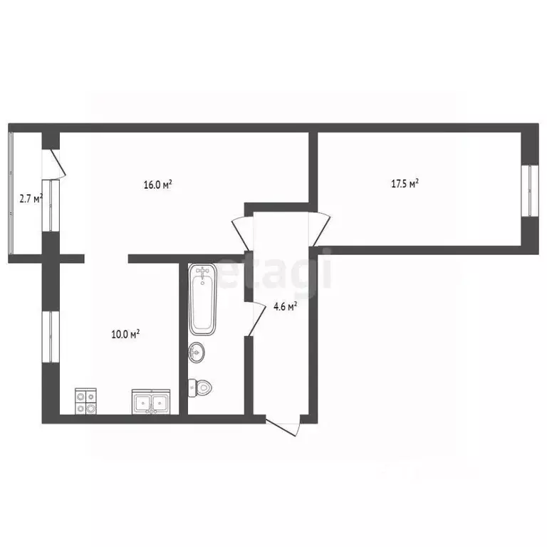 2-к кв. Ростовская область, Ростов-на-Дону ул. Штахановского, 8 (50.5 ... - Фото 0