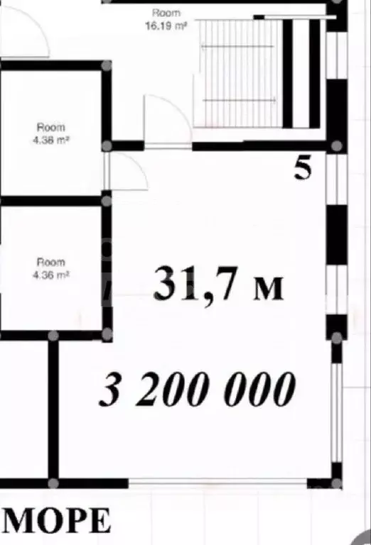 Студия Крым, Ялта муниципальный округ, Парковое пгт ул. Центральная, 1 ... - Фото 2