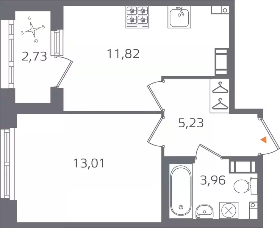 1-к кв. Санкт-Петербург Полюстрово тер.,  (35.39 м) - Фото 0