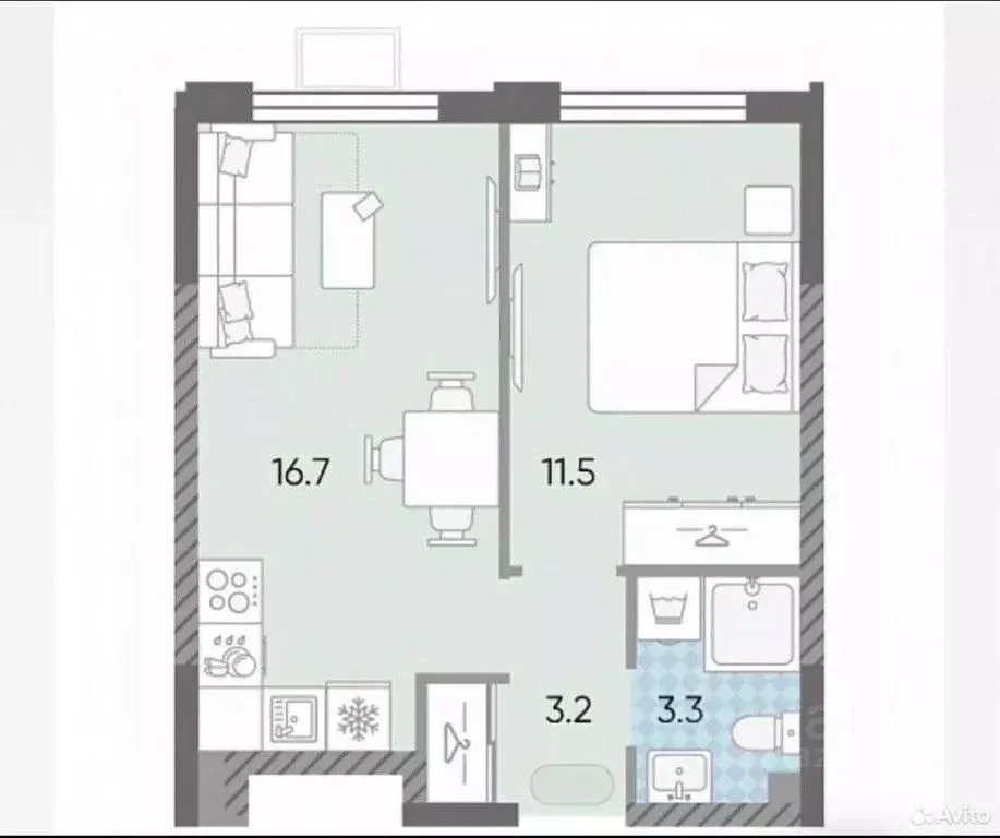 1-к кв. Москва Производственная ул., 19Ак2 (34.7 м) - Фото 1