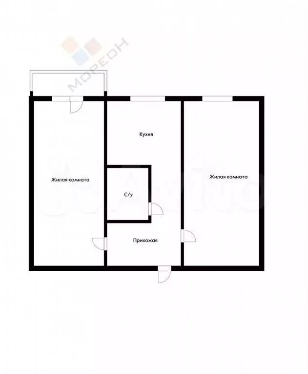 2-к. квартира, 41,9 м, 4/5 эт. - Фото 0
