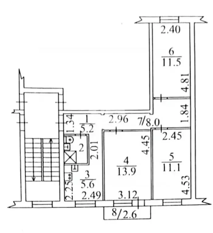 3-к кв. Новосибирская область, Обь Железнодорожная ул., 12 (58.1 м) - Фото 2