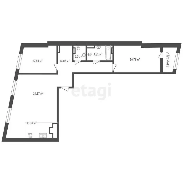 3-комнатная квартира: Ростов-на-Дону, Береговая улица, 73с2 (90 м) - Фото 0