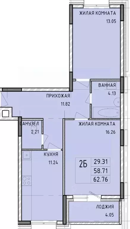 2-к кв. Тульская область, Тула Рязанская ул., 23 (62.76 м) - Фото 0