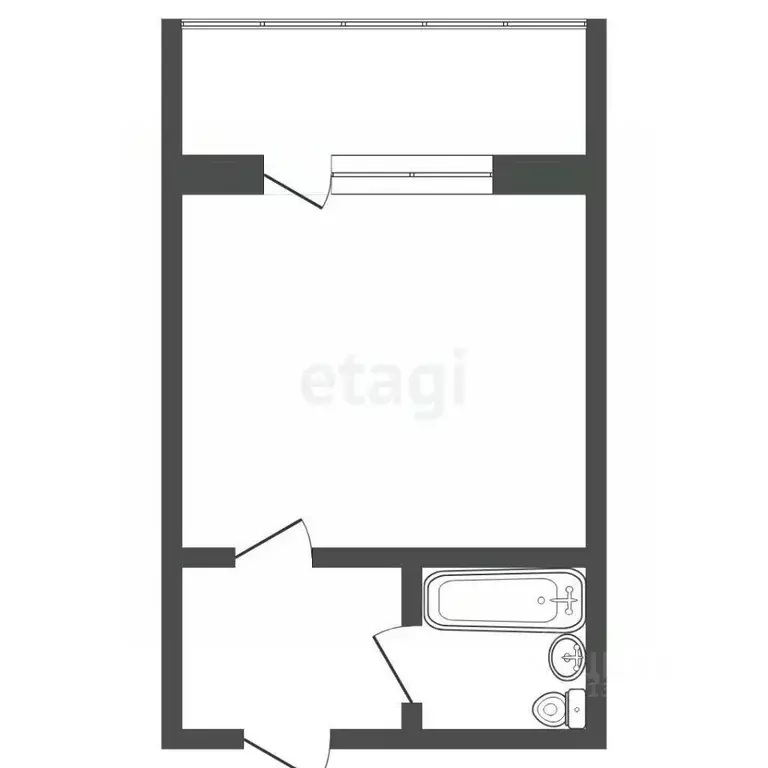 1-к кв. Тюменская область, Тюмень Олимпийская ул., 22 (21.6 м) - Фото 2