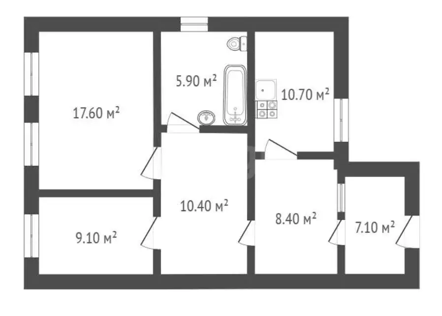 Дом в Борисоглебск, улица Фрунзе (76.8 м) - Фото 1