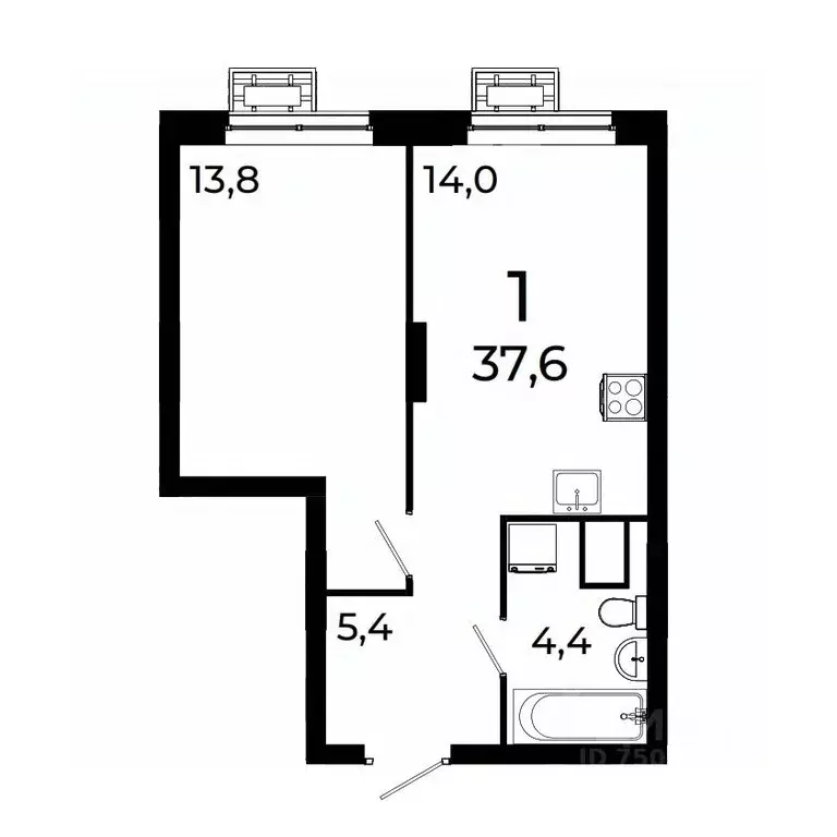 1-к кв. Нижегородская область, Нижний Новгород ул. Коперника, 15 (37.5 ... - Фото 1