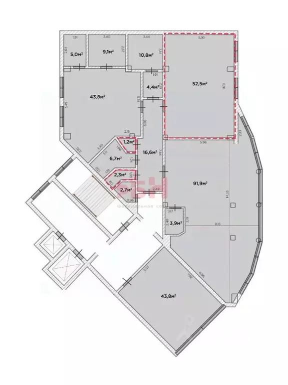 Офис в Тюменская область, Тюмень ул. Республики, 250Б (52 м) - Фото 1