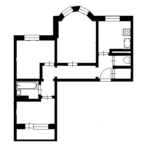 3-к кв. Санкт-Петербург Афонская ул., 24К4 (77.0 м) - Фото 1