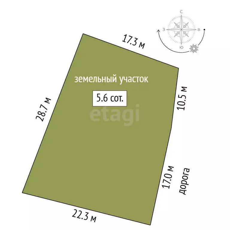 Участок в Тобольск, садоводческое товарищество Вымпел (5.61 м) - Фото 0