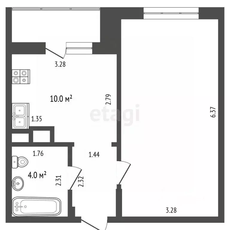 1-к кв. Московская область, Люберцы Зенино ЖК Самолет мкр, ул. ... - Фото 2