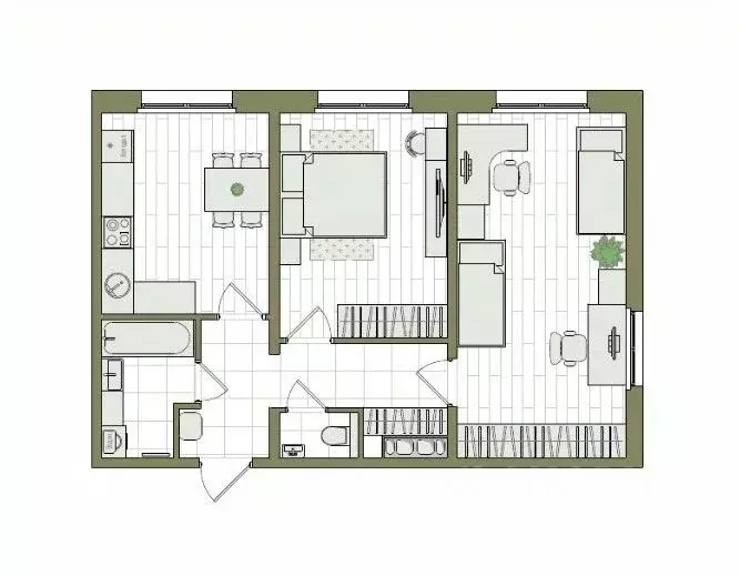 2-к кв. Кировская область, Киров ул. Чистопрудненская, 13А (59.2 м) - Фото 1