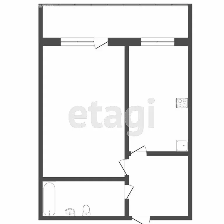 1-комнатная квартира: Тюмень, улица Бабарынка, 20Ак3 (43.5 м) - Фото 1