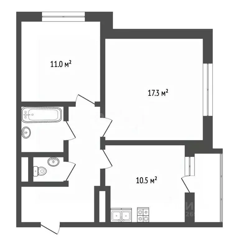 2-к кв. Москва Полярная ул., 3 (53.3 м) - Фото 1