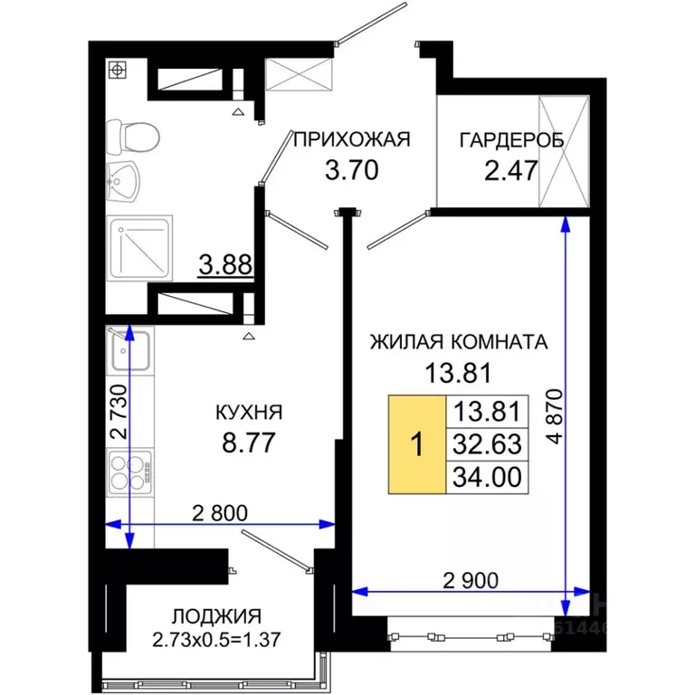 1-к кв. Ростовская область, Ростов-на-Дону Нефтекачка кв-л, Октябрь ... - Фото 0