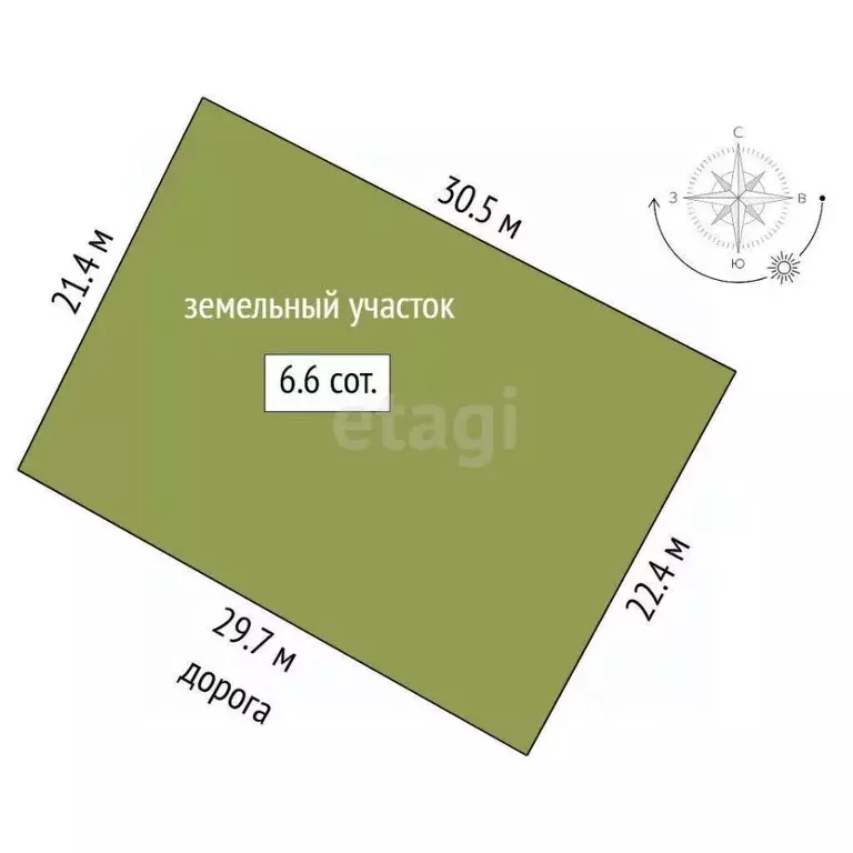 Участок в Тюменская область, Тюмень СОСН Янтарь тер., ул. Лесная (6.61 ... - Фото 2