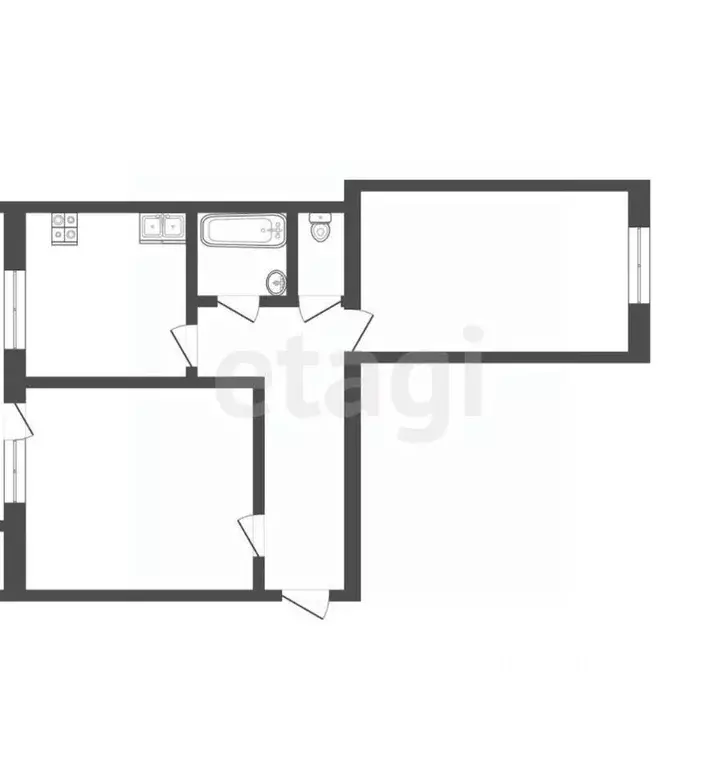 2-к кв. Смоленская область, Смоленский муниципальный округ, д. ... - Фото 2