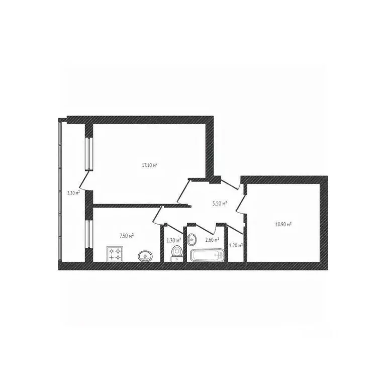 1-к кв. Брянская область, Брянск ул. Камозина, 18 (46.1 м) - Фото 2