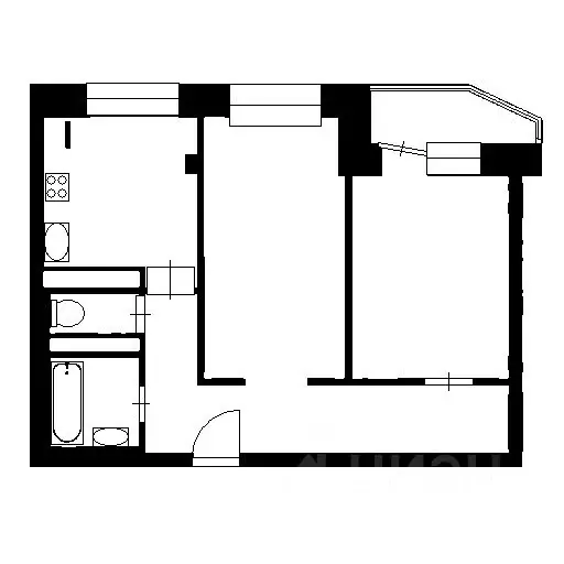 2-к кв. Новосибирская область, Новосибирск ул. Доватора, 31 (53.0 м) - Фото 1
