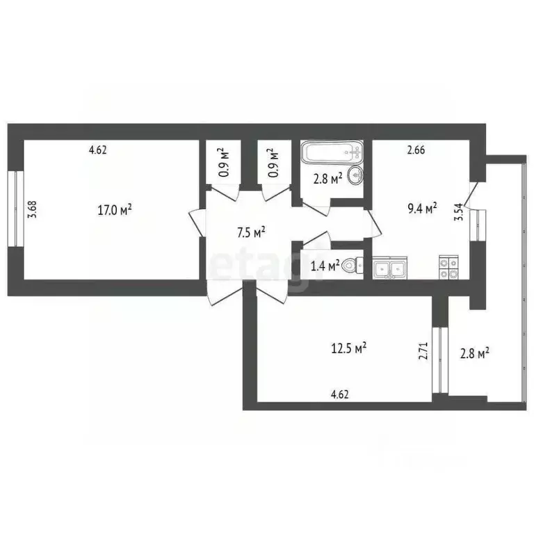 2-к кв. Севастополь, Севастополь, Балаклава г. ул. Богдана ... - Фото 2