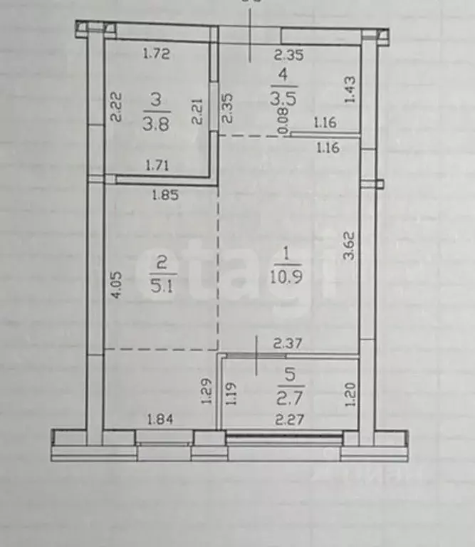 Студия Татарстан, Казань ул. Азата Аббасова, 21А (26.0 м) - Фото 2
