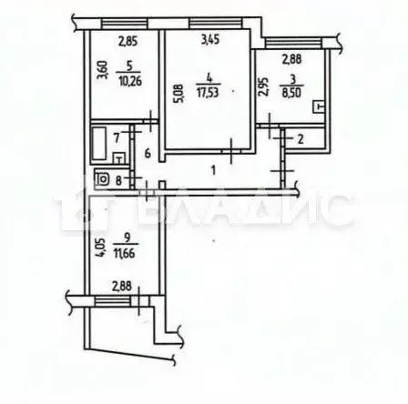 3-к кв. Белгородская область, Старый Оскол Жукова мкр, 41 (65.0 м) - Фото 1