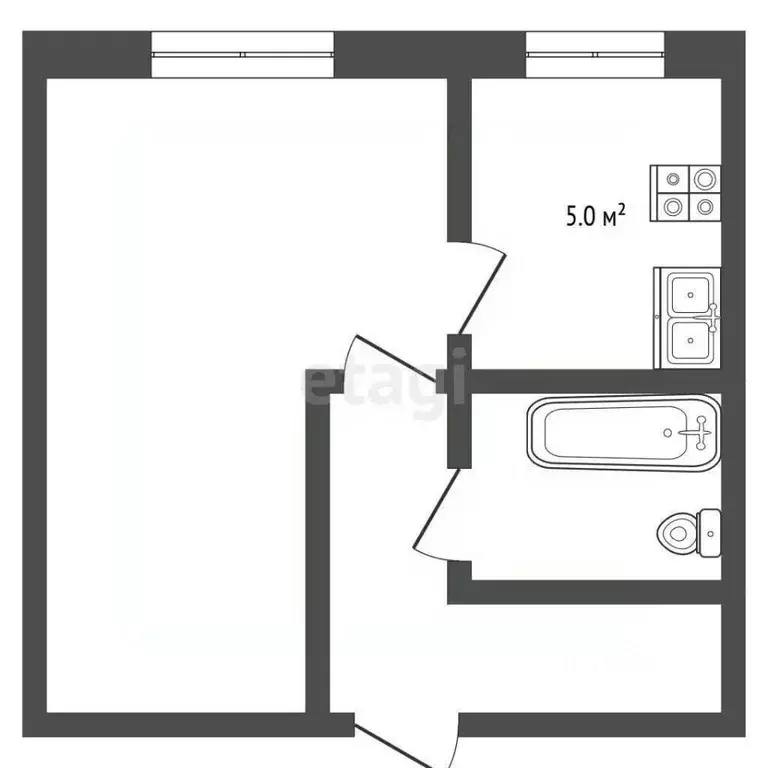 1-к кв. Забайкальский край, Чита ул. Текстильщиков, 37 (29.2 м) - Фото 2