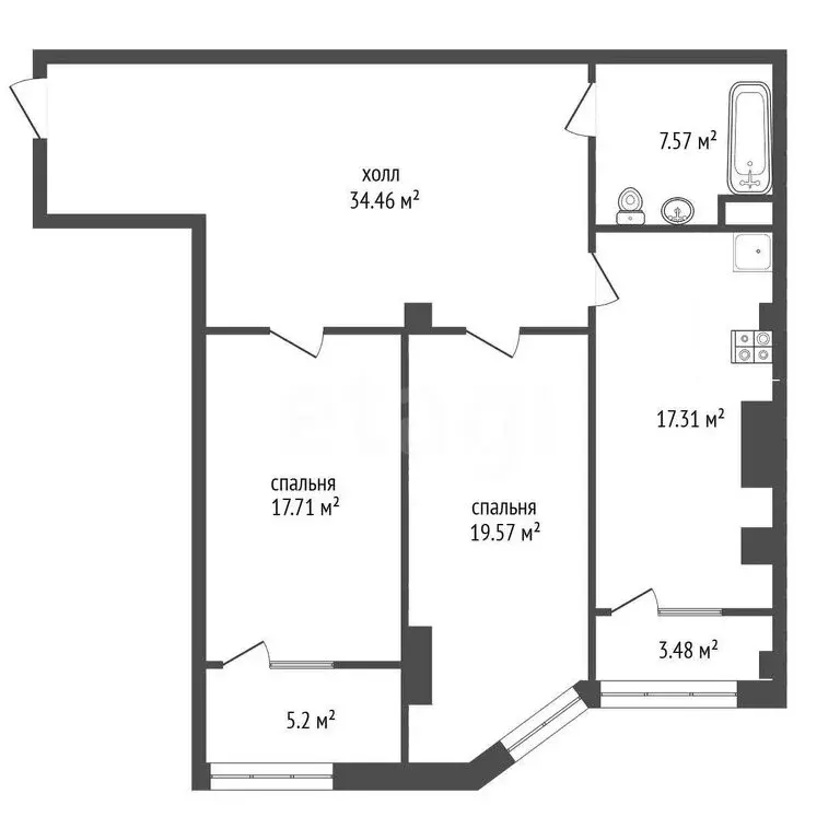 3-комнатная квартира: Нальчик, улица Атажукина, 11 (106.7 м) - Фото 1