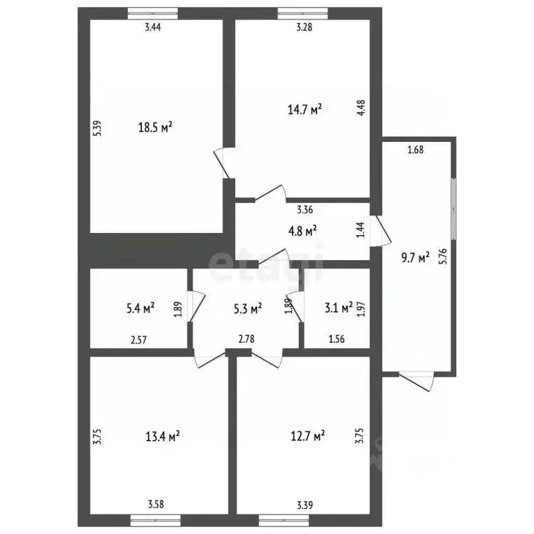 Дом в Ханты-Мансийский АО, Ханты-Мансийск ул. Гагарина, 173 (87 м) - Фото 2