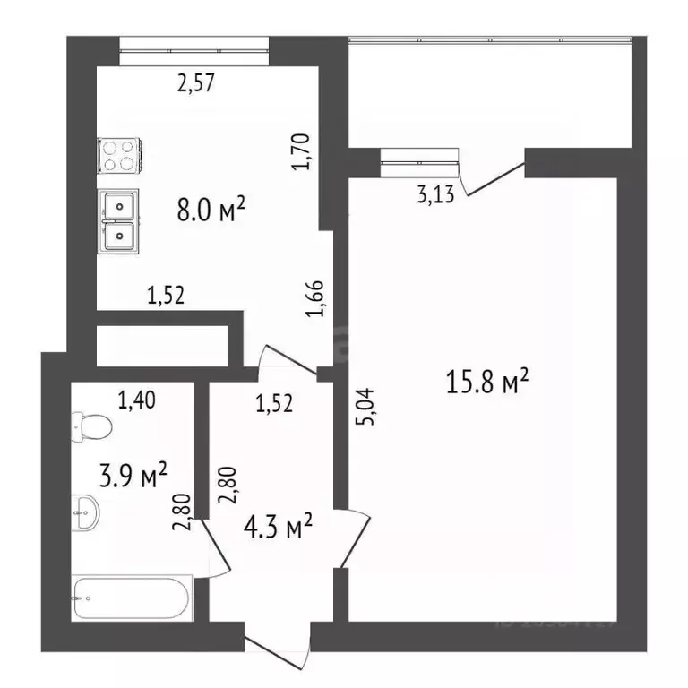 1-к кв. Севастополь ул. Тараса Шевченко, 23 (31.0 м) - Фото 2