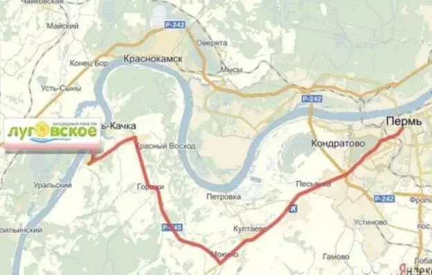 Участок в Пермский край, Пермский район, д. Луговая (Усть-Качкинское ... - Фото 1