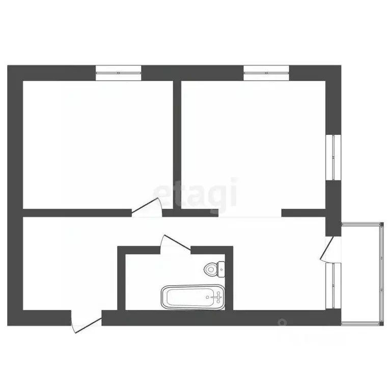 2-к кв. Владимирская область, Ковров Еловая ул., 84/2 (61.0 м) - Фото 1