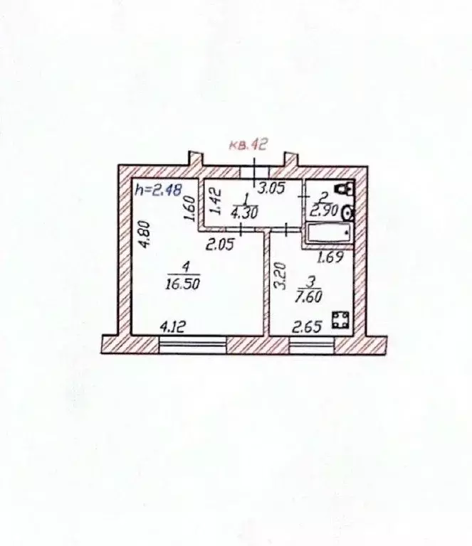 1-к кв. Чувашия, Чебоксары ул. Богдана Хмельницкого, 109 (31.3 м) - Фото 1