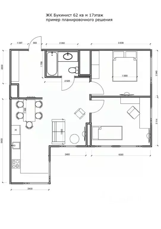 3-к кв. Москва ул. Бутлерова, 7Б (62.0 м) - Фото 1